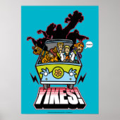 Mystery Machine "Yikes!" Grafisch Poster (Voorkant)