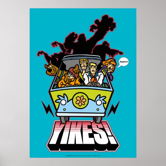 Mystery Machine "Yikes!" Grafisch Poster (Voorkant)