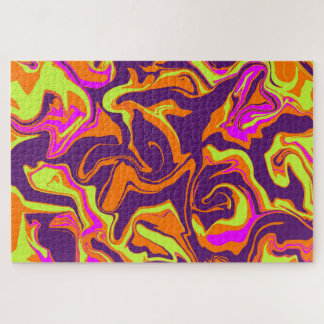 Mystery Melt Psychedelic Jigzaag Puzzle 80 s Legpuzzel