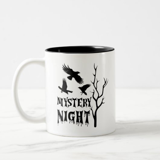 Mystery Night Gothic Crow Coffee Mug (Gauche)
