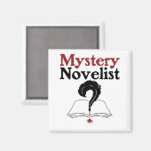 Mystery Novelist Writer Author Whoapparaat Magneet (Voorkant / Achterkant)