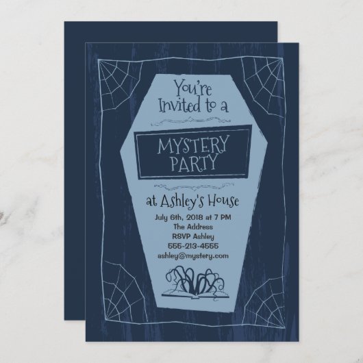 Mystery Party - Invitation (Devant / Derrière)