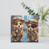 Mystery Party Pups (woordeloze cover) Kaart (Staand voorkant)