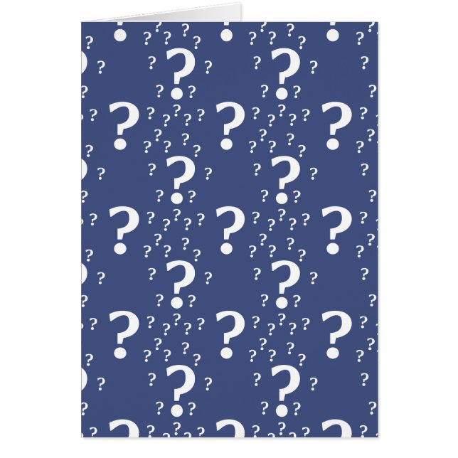 Mystery question mark riddle puzzle blue (Devant)