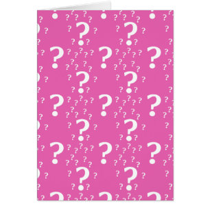 Mystery question mark riddle puzzle pink