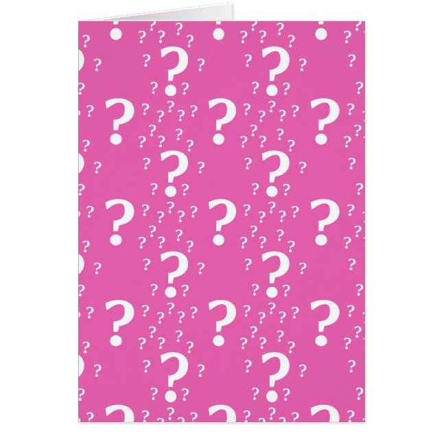 Mystery question mark riddle puzzle pink (Devant)