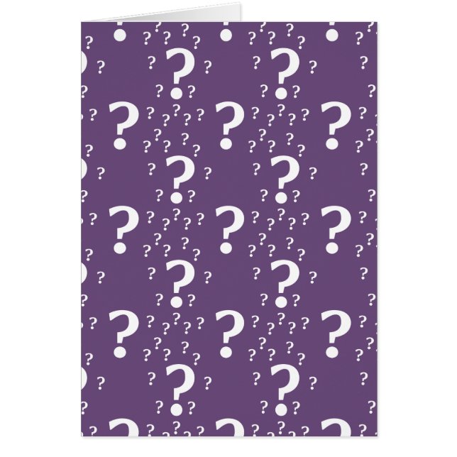 Mystery question mark riddle puzzle purple (Devant)