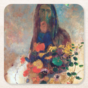 Mystery, Redon Vierkante Kartonnen Onderzetter