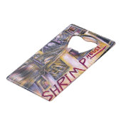 Mystery Vlees, afkomstig van water. Kredietkaart Flessenopener (Achterkant Gekanteld)