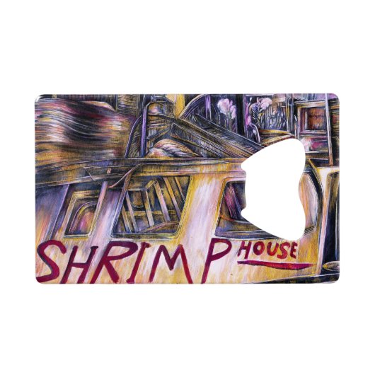 Mystery Vlees, afkomstig van water. Kredietkaart Flessenopener (Achterkant Horizontaal)