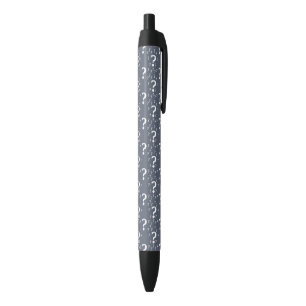 Mystery vraagteken raadsel puzzelblauw-grijs zwarte inkt pen