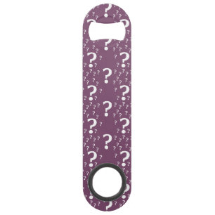 Mystery vraagteken raadsel puzzle mauve speed flessenopener