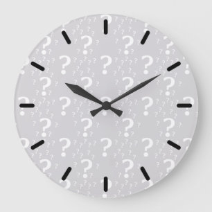 Mystery vraagteken raadsel raadsel lichtgrijs grote klok