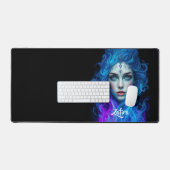 Mystery Woman Emerging from Blue & Purple Flames (Clavier et souris)