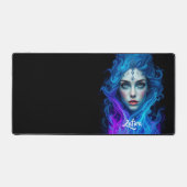 Mystery Woman Emerging from Blue & Purple Flames (Recto)