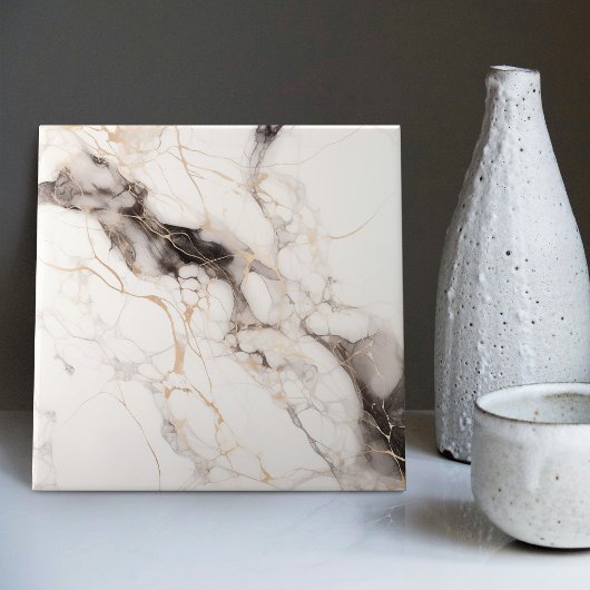 Mystic Aderen Faux Smoky Marble Tegel Print Tegeltje
