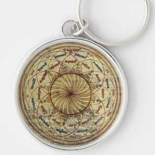 Mystic Ages: Medieval Zodiac Wheel Sleutelhanger