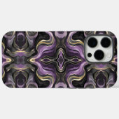 Mystic Amethyst Marble | Dark Fluid Gold-ontwerp Case-Mate iPhone Case (Achterkant (horizontaal))