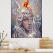 Mystic Angel Portrait Poster (Keuken)