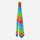 Mystic Arrow Striped Pattern Stropdas (Achterkant)