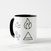 Mystic Balance - Ontwerp van aarde, lucht, vuur en Mok (Voorkant links)