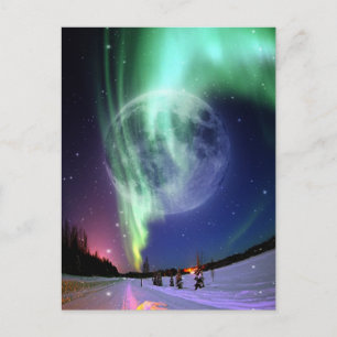 Mystic Beaubright big full blue moon Briefkaart