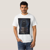 Mystic Black Cat Celestial Constellation T-shirt (Voorkant volledig)
