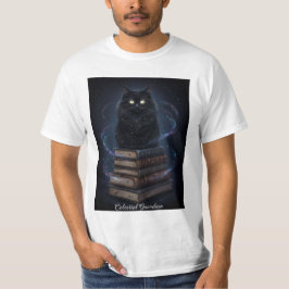 Mystic Black Cat Celestial Constellation T-shirt