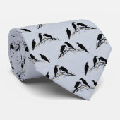 Mystic black ravens minimalistisch patroon stropdas (Opgerold)