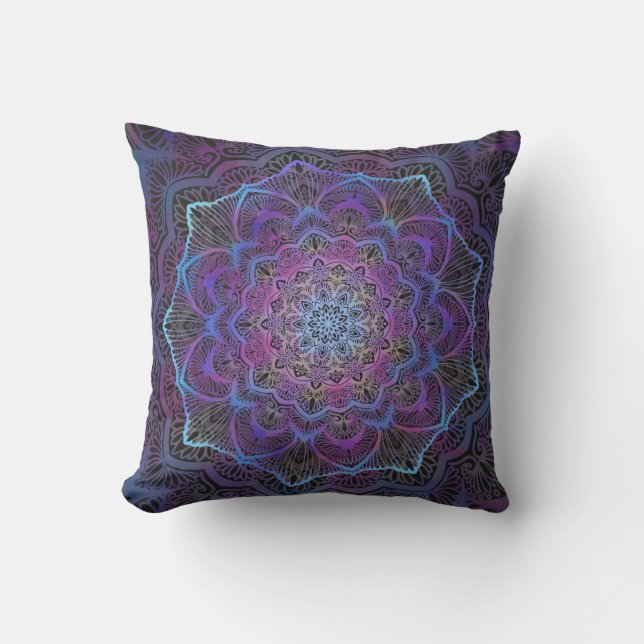 Mystic Bloom Mandala Kussen (Voorkant)