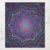 Mystic Bloom Mandala Wijn Etiket (Enkel label)