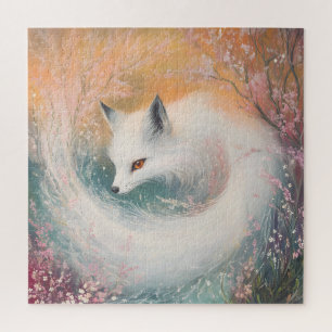 Mystic Bloom Spring Fox Waterverf Legpuzzel