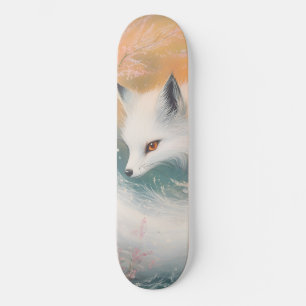 Mystic Bloom Spring Fox Waterverf Skateboard