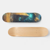 Mystic Blue Pyramid Art Skateboard (Horizontaal)