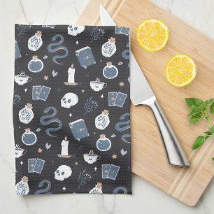 Mystic Boho Crystal Halloween Pattern Theedoek