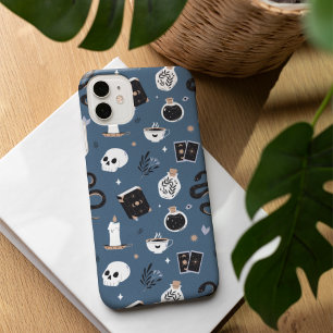 Mystic Boho Crystal Skull Snake Pattern iPhone 16 Hoesje