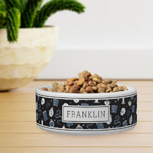 Mystic Boho Crystal Skull & Snake Pattern Pet Voerbakje