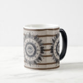 Mystic Boho Evil Eye Mandala Color Morphing Mug (Devant droit)
