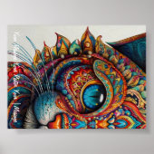 Mystic Boho Feline Mandala Poster (Voorkant)
