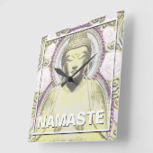 Mystic Buddha - Neutral Tones Vierkante Klok (Hoek)