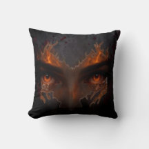 Mystic Burning Eye Dark Fantasy Aesthetic Throw Pi