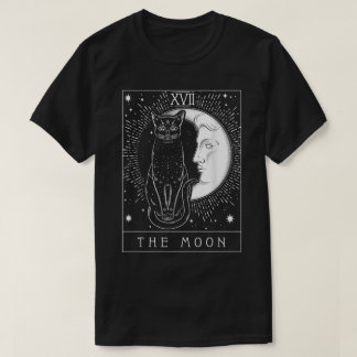 Mystic Cat Tarot | De Maan Kaart Kunst T-shirt