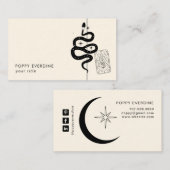 Mystic Celestial Business Card Template Visitekaartje (Voorkant / Achterkant)