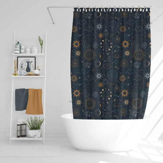 Mystic Celestial Pattern Douchegordijn