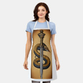 Mystic Coil Snake & Dagger Dragon T-shirt Schort (Gedragen)