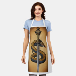 Mystic Coil Snake & Dagger Dragon T-shirt Schort