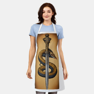 Mystic Coil Snake & Dagger Dragon T-shirt Schort