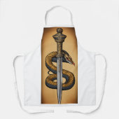 Mystic Coil Snake & Dagger Dragon T-shirt Schort (Voorkant)