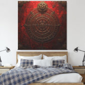 Mystic Compass Rose Canvas Afdruk (Insitu (Slaapkamer))