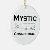 Mystic Connecticut  walvis Keramisch Ornament (Rechts)